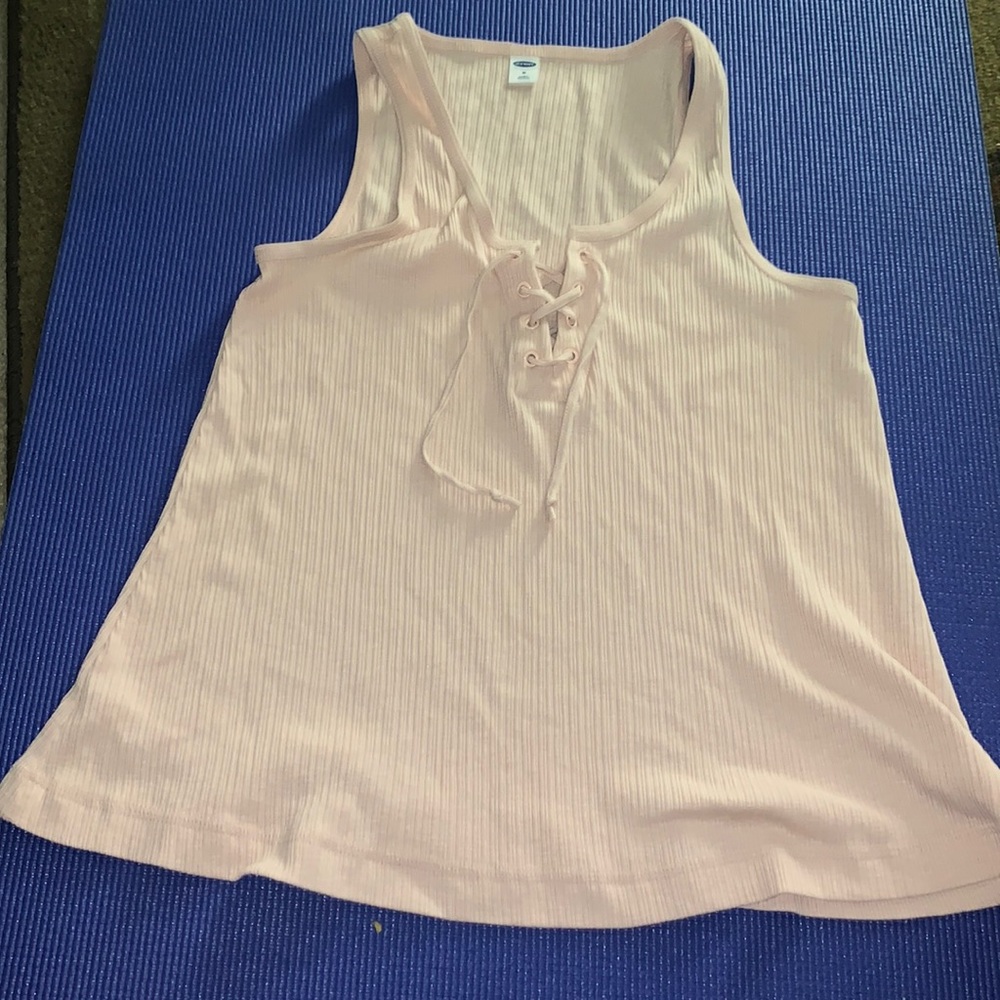 Old Navy Barely Pink Rib-knit Tank Top